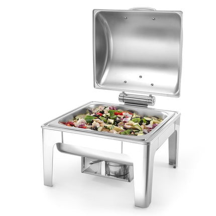 HENDI Chafing Dish GN 2 / 3 – Spiegelglanz – Profi Line – 6 l – 395 × 405 × 320 mm – weitere Produktansicht