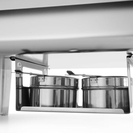 HENDI Chafing Dish GN 1 / 1 – satiniert – Profi Line – 9 l – 570 × 430 × 290 mm – Detailansicht