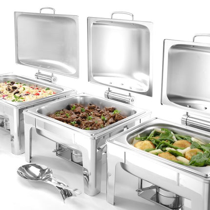 HENDI Chafing Dish GN 1 / 2 – Satiniert – Profi Line – 4 l – 365 × 370 × 280 mm – weitere Produktansicht