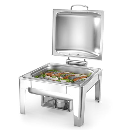 HENDI Chafing Dish GN 2 / 3 – satiniert – Profi Line – 6 l – 395 × 430 × 290 mm – weitere Produktansicht