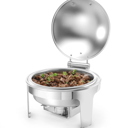 HENDI Chafing Dish rund – satiniert – Profi Line – 6 l – 465 × 420 × 320 mm – weitere Produktansicht