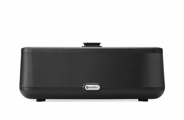 HENDI Chafing Dish UNIQ – GN 1 / 1 – 230 V / 700 W – designed by Robert Bronwasser – Schwarz – 607 × 402 × H 245 mm – Produktansicht