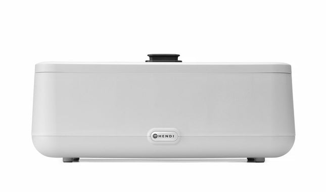 HENDI Chafing Dish UNIQ – GN 1 / 1 – 230 V / 700 W – designed by Robert Bronwasser – Weiß – 607 × 402 × H 245 mm – Produktansicht
