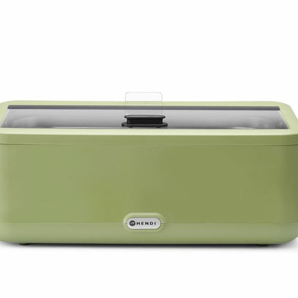 HENDI Chafing Dish UNIQ – GN 1 / 1 – 230 V / 700 W – designed by Robert Bronwasser – Grün – 607 × 402 × H 245 mm – Weitere Produktansicht