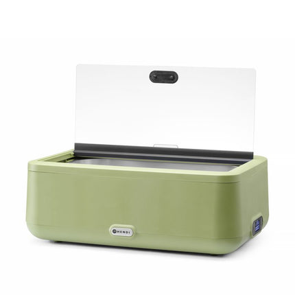 HENDI Chafing Dish UNIQ – GN 1 / 1 – 230 V / 700 W – designed by Robert Bronwasser – Grün – 607 × 402 × H 245 mm – Detailansicht