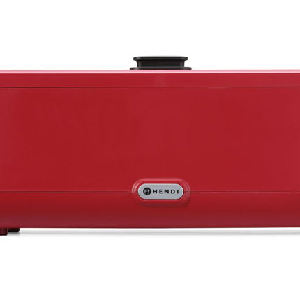 HENDI Chafing Dish UNIQ – designed by Robert Bronwasser – GN 1 / 1 – Rot – 230 V / 700 W – 607 × 402 × 245 mm – Produktansicht