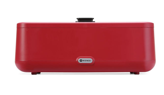 HENDI Chafing Dish UNIQ – designed by Robert Bronwasser – GN 1 / 1 – Rot – 230 V / 700 W – 607 × 402 × 245 mm – Produktansicht