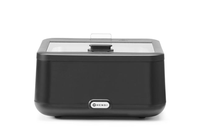 HENDI Chafing Dish UNIQ – GN 2/3 – designed by Robert Bronwasser – 230 V / 500 W – Schwarz – 433 × 403 × H 248 mm  – Produktansicht