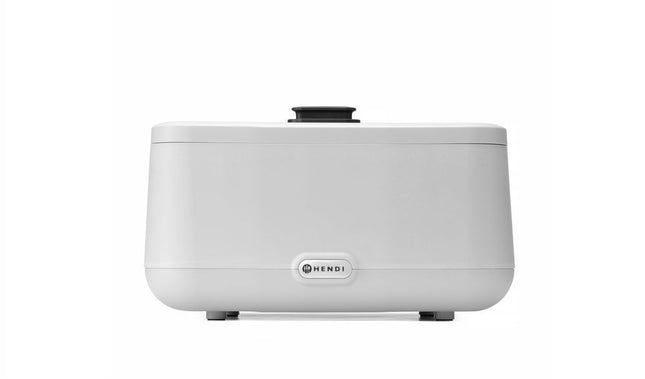 HENDI Chafing Dish UNIQ – GN 2/3 – designed by Robert Bronwasser – 230 V / 500 W – Weiß – 433 × 403 × H 248 mm  – Produktansicht