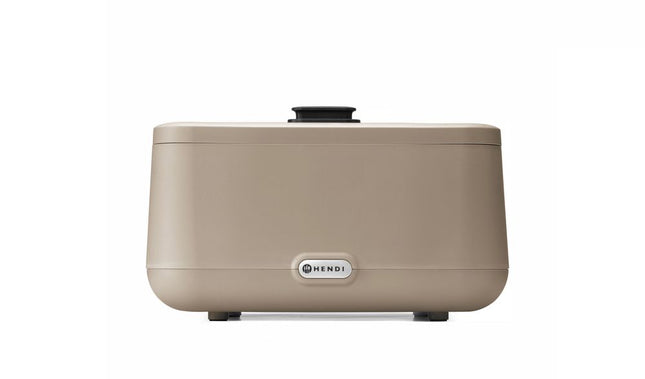 HENDI Chafing Dish UNIQ – GN 2/3 – designed by Robert Bronwasser – 230 V / 500 W – Beige – 433 × 403 × H 248 mm  – Produktansicht