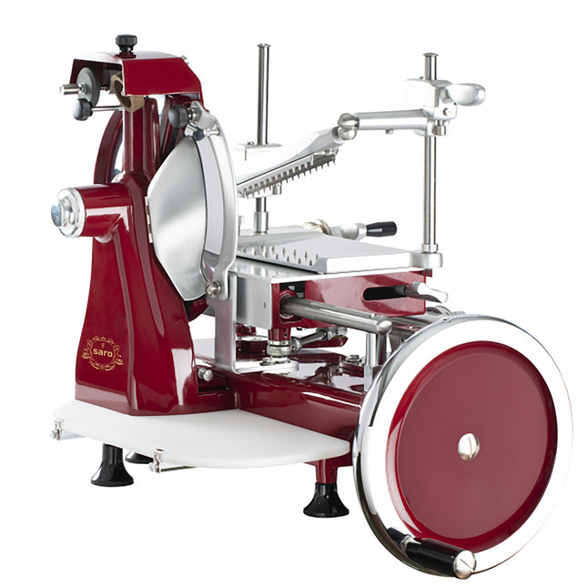 Saro Aufschnittmaschine Modell VOLANO F250 VO Aluminium / Stahleinbrennlackiert