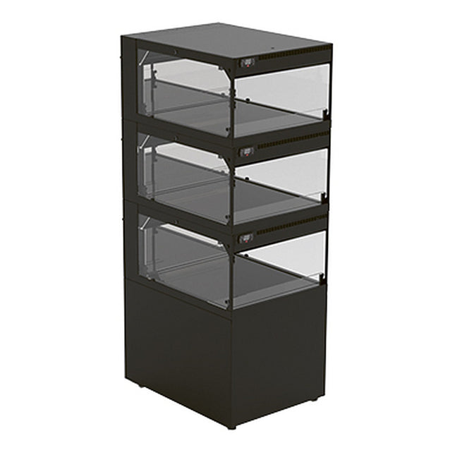NordCap Wärmevitrine HOT VARIO 3 in RAL 9005 (Tiefschwarz)