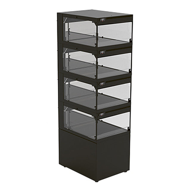 NordCap Wärmevitrine HOT VARIO 4 in RAL 9005 (Tiefschwarz)