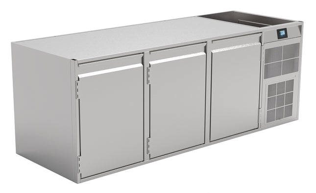 NordCap Tiefkühltisch TKE 3-70-3T MFR mit 3 Türen für GN 1/1