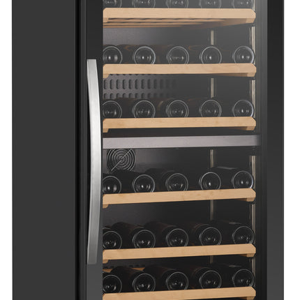 Saro 2-Zonen Weinkühlschrank mit Glastür Modell CV 350 PV 2T 225 L