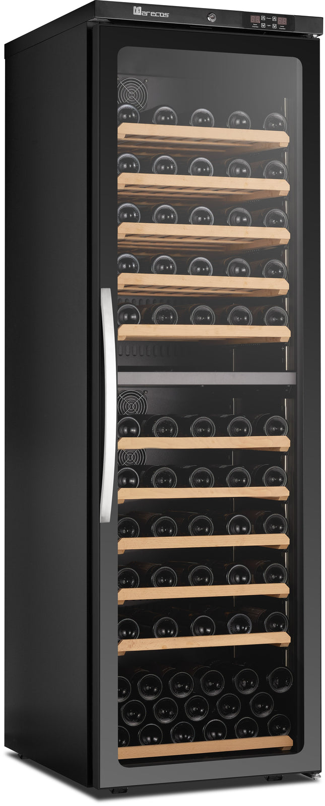 Saro 2-Zonen Weinkühlschrank mit Glastür Modell CV 450 PV 2T 352 L