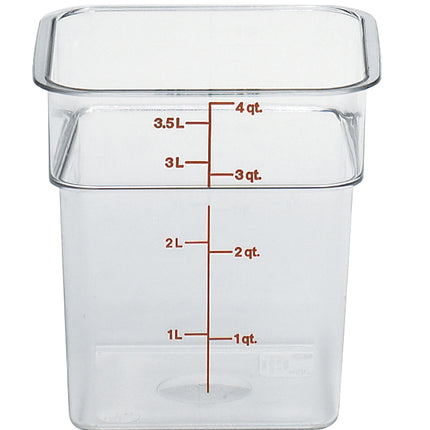 Cambro Camwear® CamSquare® Vorratsbehälter Polycarbonat, Quadratisch 3,8 L - 4SFSCW135