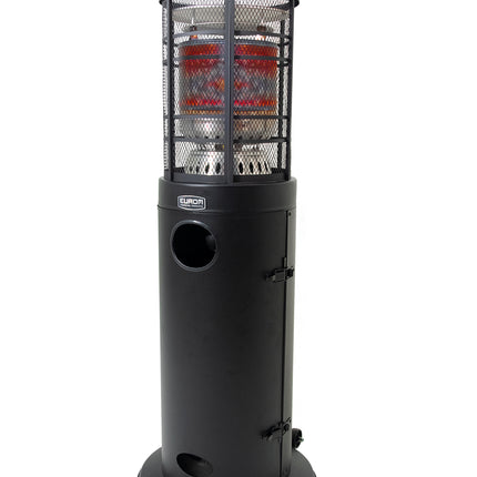 Saro-Gasheizstrahler Modell AREA LOUNGEHEATER Metall schwarz einbrennlackiert
