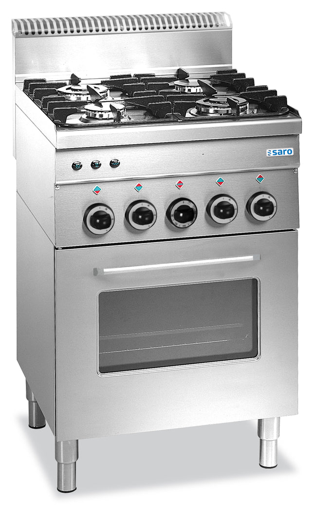 Saro Gasherd mit Elektrobackofen 4 Brenner 600 Line G4SFE6