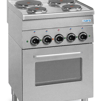 Saro Elektroherd mit Elektrobackofen 4 Platten 600 Line Standmodell E4F6