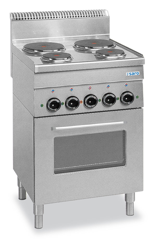 Saro Elektroherd mit Elektrobackofen 4 Platten 600 Line Standmodell E4F6