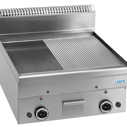 Saro Gasgrillplatte 1 / 2glatt 1 / 2gerillt Tischmodell GFT66LR