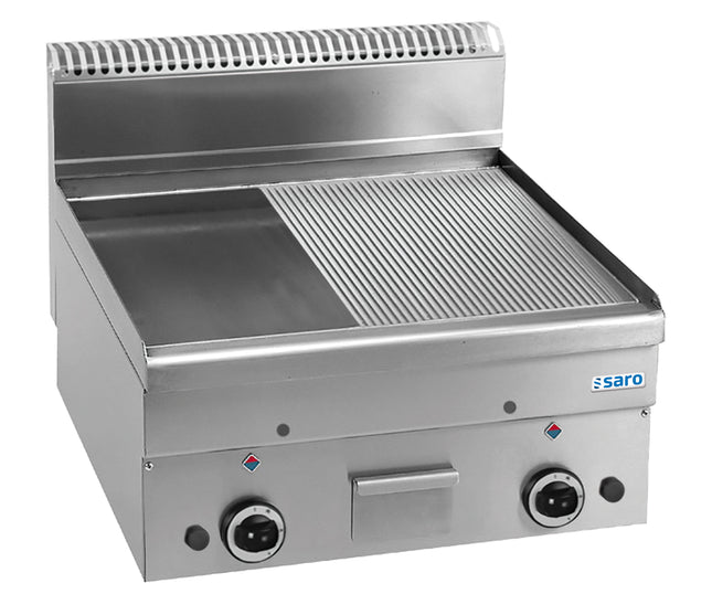 Saro Gasgrillplatte 1 / 2glatt 1 / 2gerillt Tischmodell GFT66LR