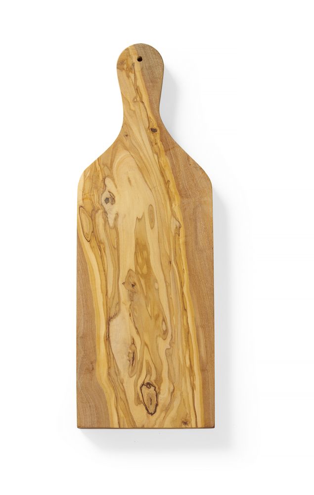 HENDI Schneide- und Servierbrett aus Olivenholz – 400 × 140 × 18 mm – Produktansicht