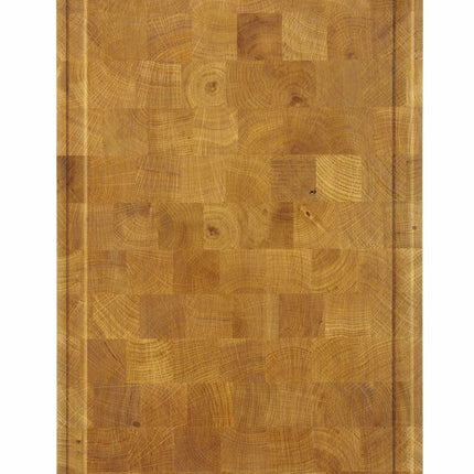 HENDI Servierbrett aus Eichenholz –  Hirnholz – Rechteckig – 530 × 325 × H 35 mm – Detailansicht