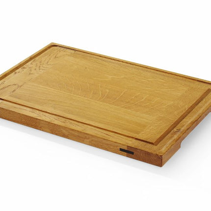 HENDI Servierbrett aus Eichenholz – Rechteckig – 370 × 270 × H 20 mm – Produktansicht