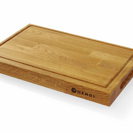 HENDI Servierbrett aus Eichenholz – 420 × 280 × H 40 mm – Produktansicht