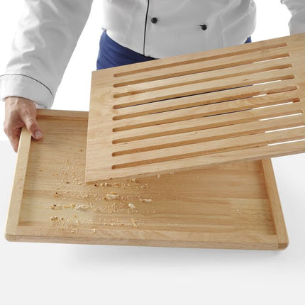 HENDI Brotschneidbrett – Holz dunkel – 475 × 322 mm – weitere Produktansicht