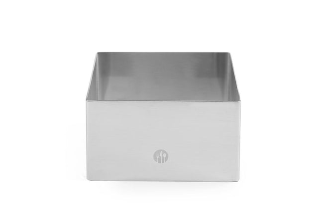HENDI Speiseringe und Stampfer – quadratisch – Speisering – 81 × 81 × 45 mm – Produktansicht