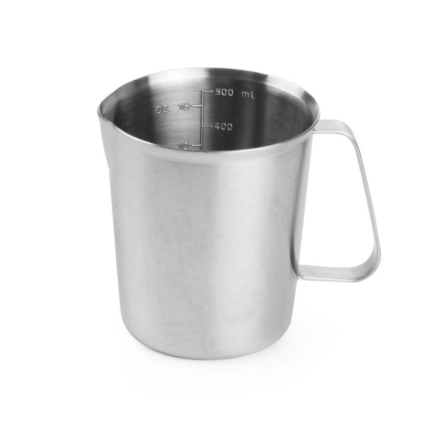 HENDI Messbecher – Edelstahl – 0.5 l – Ø 90 × H 105 mm – Produktansicht
