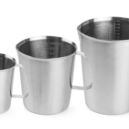 HENDI Messbecher – Edelstahl – 0.5 l – Ø 90 × H 105 mm – weitere Produktansicht