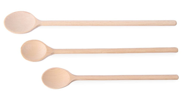HENDI Holzlöffel - 3er-Set – verschiedene Größen – 3 Stk – 475 mm – Produktansicht