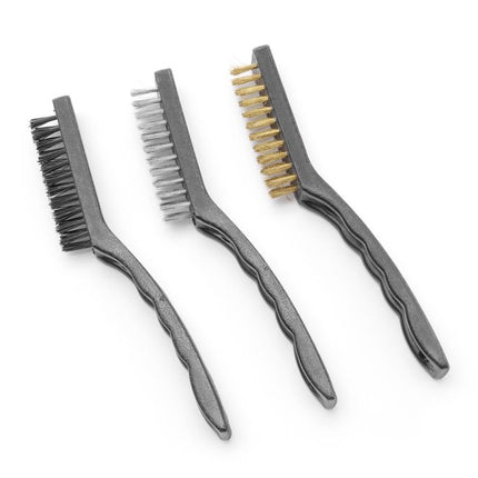 HENDI Drahtbürsten-Set – schmal - 3 Stk – 3 Stk – 230 mm – Produktansicht