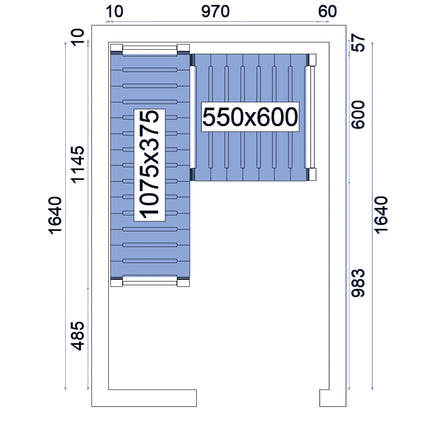 NordCap Regalsystem RS 12-18-80 für Kühlzelle NC-80 120-180-220