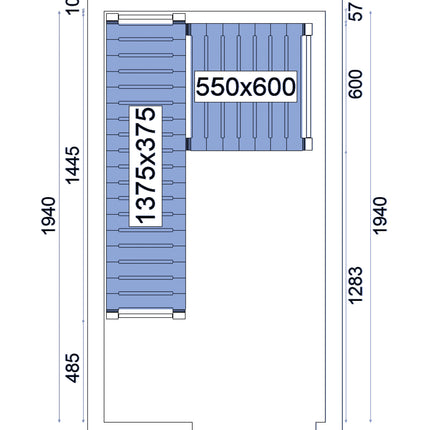 NordCap Regalsystem RS 12-21-80 für Kühlzelle NC-80 120-210-220