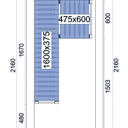 NordCap Regalsystem RS 12-24-120 für Tiefkühlzelle NC-120 120-240-220