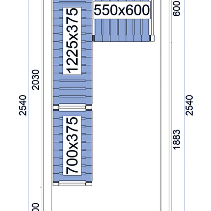 NordCap Regalsystem RS 12-27-80 für Kühlzelle NC-80 120-270-220