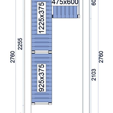 NordCap Regalsystem RS 12-30-120 für Tiefkühlzelle NC-120 120-300-220