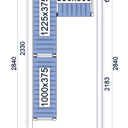 NordCap Regalsystem RS 12-30-80 für Kühlzelle NC-80 120-300-220