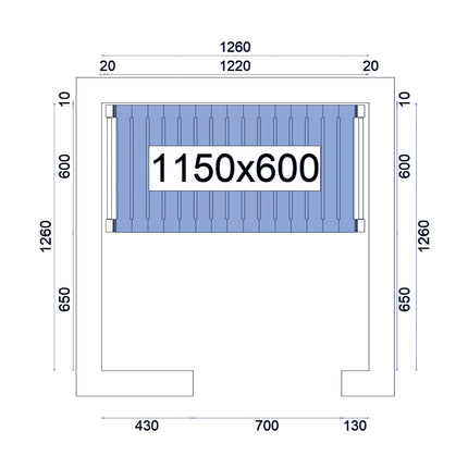 NordCap Regalsystem RS 15-15-120 für Tiefkühlzelle NC-120 150-150-220