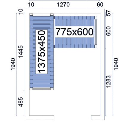 NordCap Regalsystem RS 15-21-80 für Kühlzelle NC-80 150-210-220