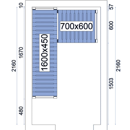 NordCap Regalsystem RS 15-24-120 für Tiefkühlzelle NC-120 150-240-220