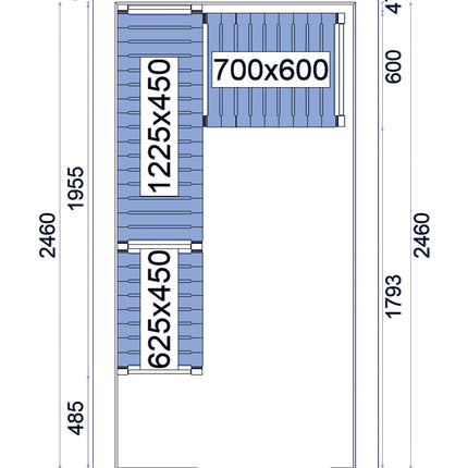 NordCap Regalsystem RS 15-27-120 für Tiefkühlzelle NC-120 150-270-220