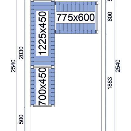 NordCap Regalsystem RS 15-27-80 für Kühlzelle NC-80 150-270-220