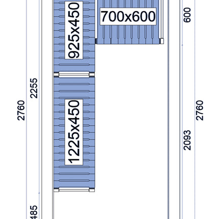 NordCap Regalsystem RS 15-30-120 für Tiefkühlzelle NC-120 150-300-220
