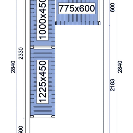 NordCap Regalsystem RS 15-30-80 für Kühlzelle NC-80 150-300-220